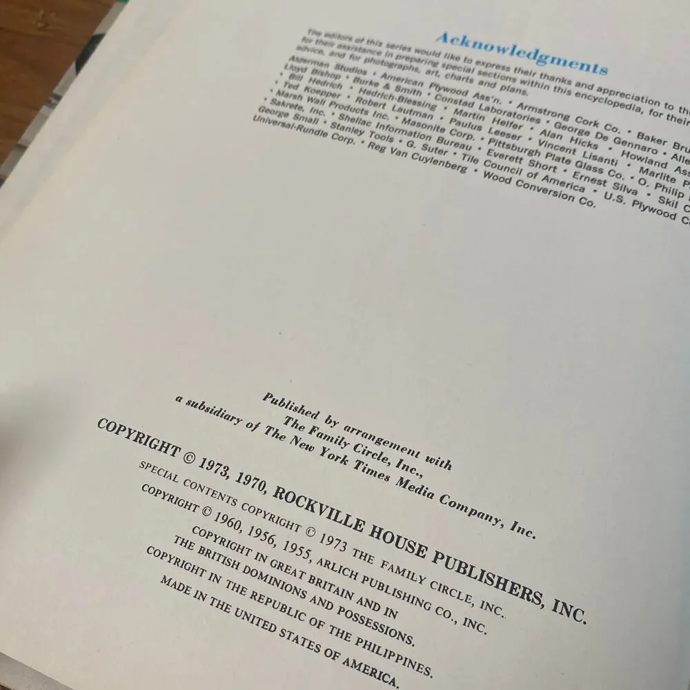 Vintage 1973 Family Circle Do It Yourself Encyclopedia 2